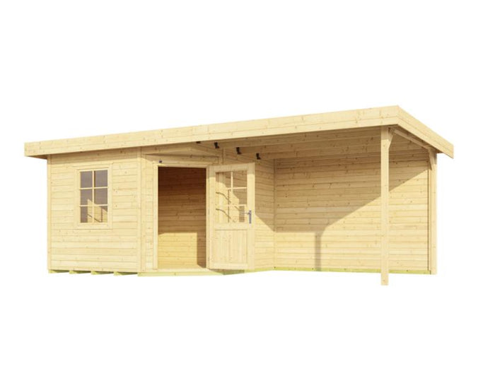 Weka Gartenhaus 5-Eck-Haus 213 Gr 1 natur Anbau 300 cm