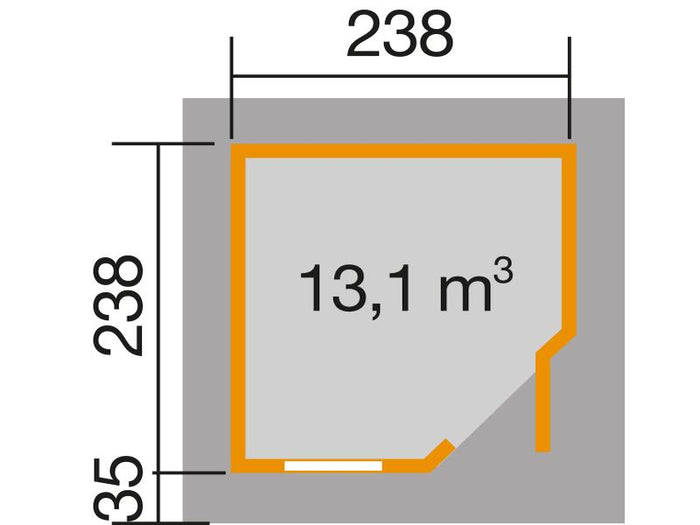 Weka Gartenhaus 5-Eck-Haus 213 Gr 1 schwedenrot