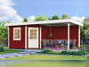 Weka Gartenhaus 5-Eck-Haus 213 Gr 1 schwedenrot Anbau 300 cm