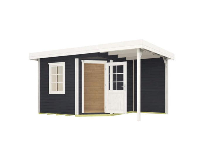 Weka Gartenhaus 5-Eck-Haus 213 Gr 1 anthrazit Anbau 150 cm