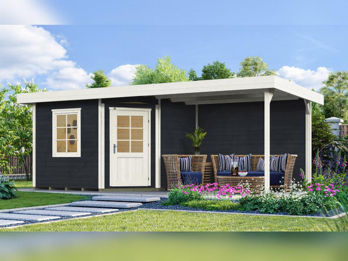 Weka Gartenhaus 5-Eck-Haus 213 Gr 1 anthrazit Anbau 300 cm