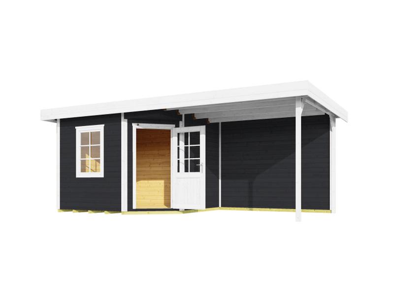 Weka Gartenhaus 5-Eck-Haus 213 Gr 1 anthrazit Anbau 300 cm
