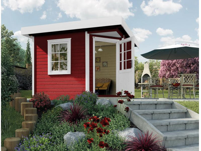 Weka Gartenhaus 5-Eck-Haus 213 Gr 2 schwedenrot