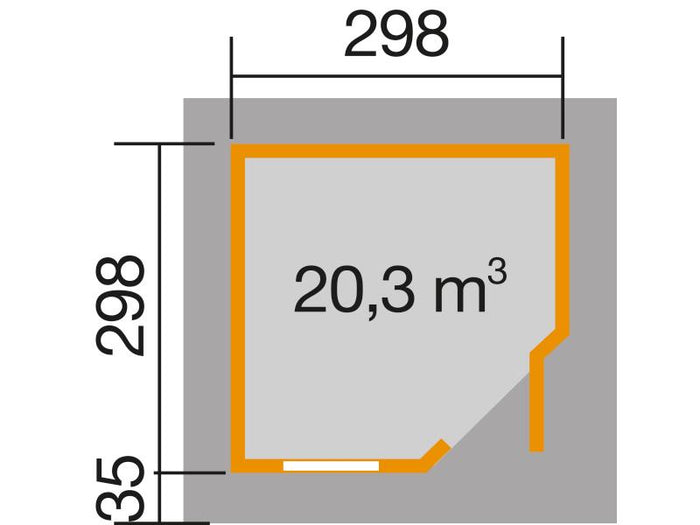 Weka Gartenhaus 5-Eck-Haus 213 Gr 2 schwedenrot