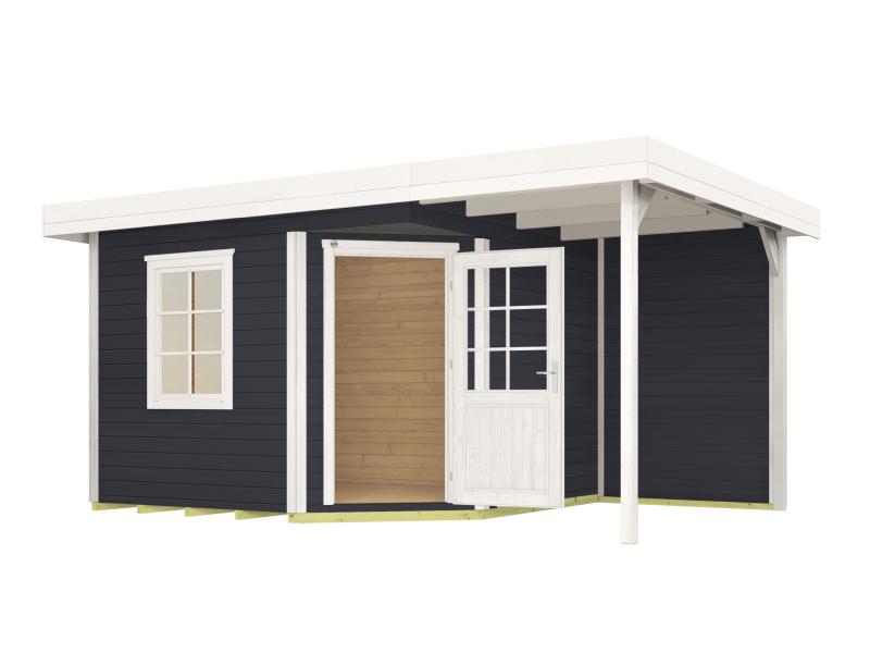 Weka Gartenhaus 5-Eck-Haus 213 Gr 2 anthrazit Anbau 150 cm