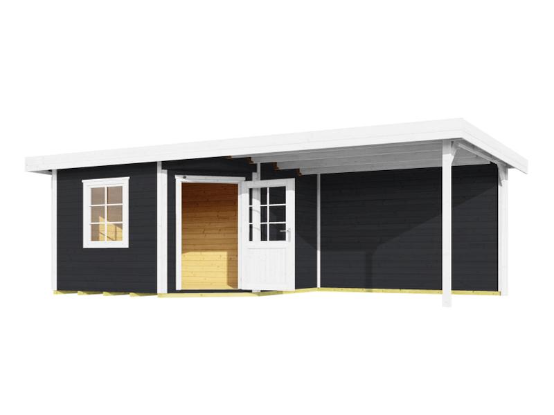 Weka Gartenhaus 5-Eck-Haus 213 Gr 2 anthrazit Anbau 300 cm