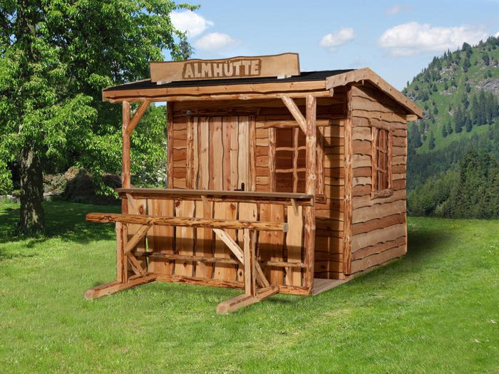 Weka Gartenhaus Almhütte Nature 3 Gr. 2 inkl. Vordach 100 cm