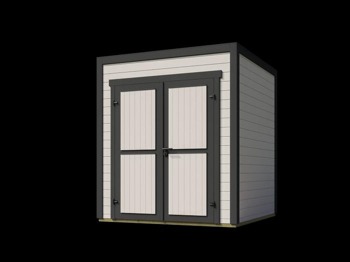 Weka Gartenhaus Batu 1, 28mm, inkl. Vollholz-Doppeltür, Hellgrau