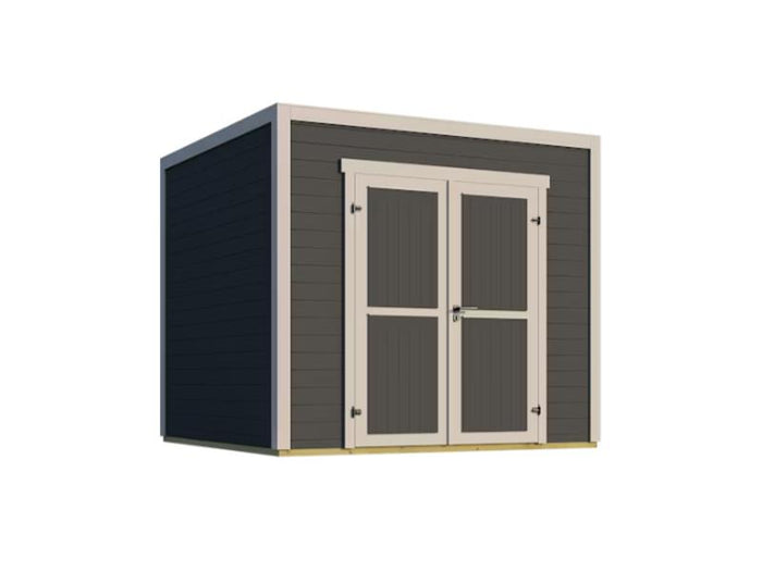Weka Gartenhaus Batu 1,5, 28mm, inkl. Vollholz-Doppeltür, Dunkelgrau