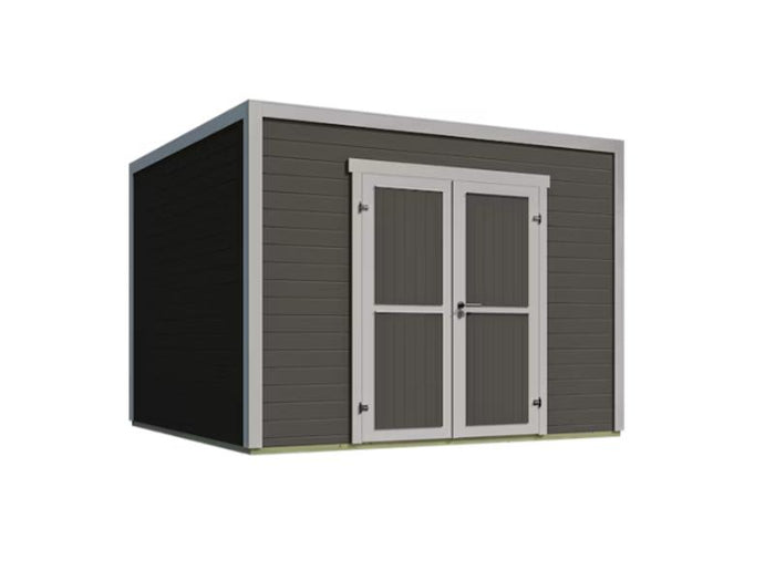 Weka Gartenhaus Batu 3, 28mm, inkl. Vollholz-Doppeltür, Dunkelgrau