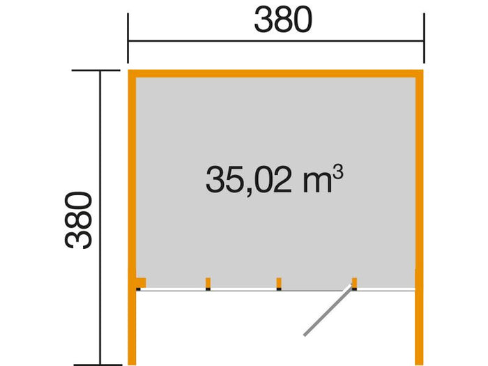 Weka Gartenhaus Cubilis 2.0 Gr. 1 45 mm natur