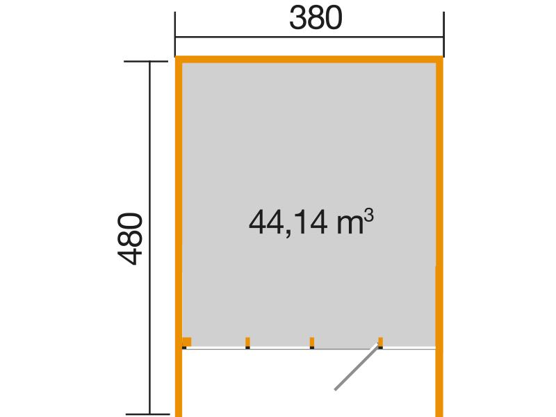 Weka Gartenhaus Cubilis 2.0 Gr. 2 45 mm natur