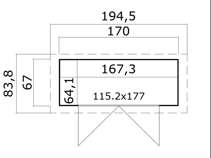 Weka Gartenhaus Mori Gr. 1.1 mit Satteldach, inkl. Fußboden