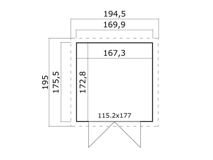 Weka Gartenhaus Mori Gr. 3.1 mit Satteldach, inkl. Fußboden