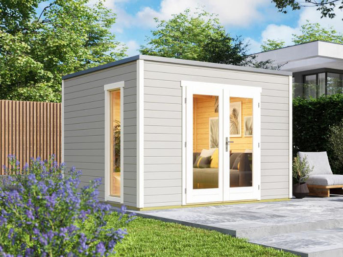 Weka Gartenhaus P 285 Gr. 0 hellgrau 300 x 250