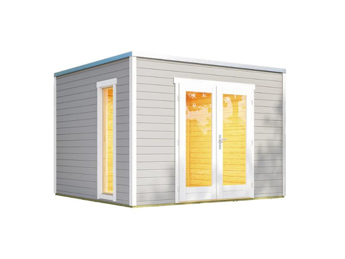 Weka Gartenhaus P 285 Gr. 0 hellgrau 300 x 250