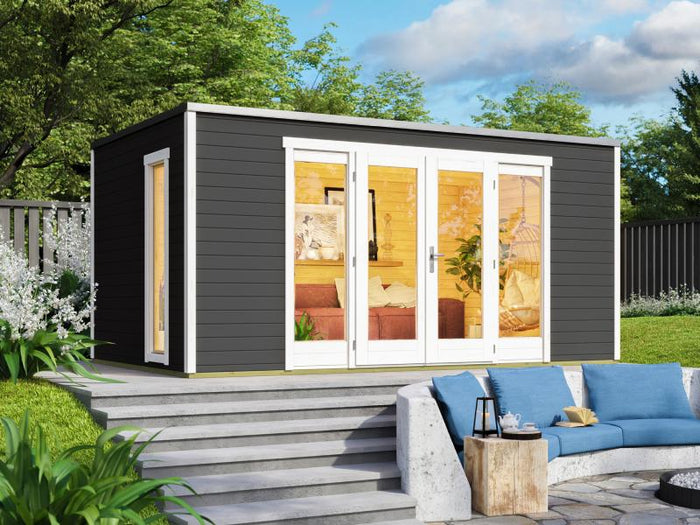 Weka Gartenhaus P 285 Gr. 2 graphitgrau 28 mm