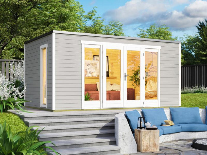 Weka Gartenhaus P 285 Gr. 2 hellgrau 28 mm