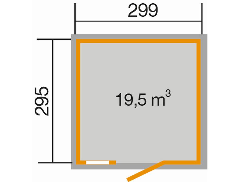 Weka Gartenhaus Schwedenhaus 410 Gr. 2 schwedenrot