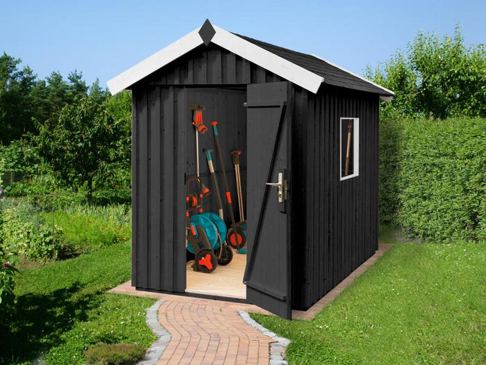 Weka Gartenhaus Schwedenhaus Größe 1 anthrazit