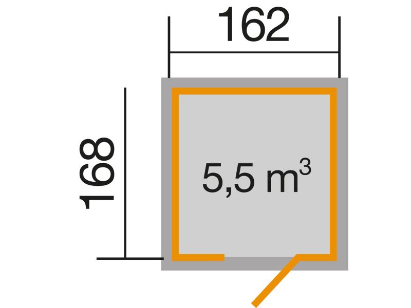Weka Gartenhaus Schwedenhaus Größe 1 anthrazit