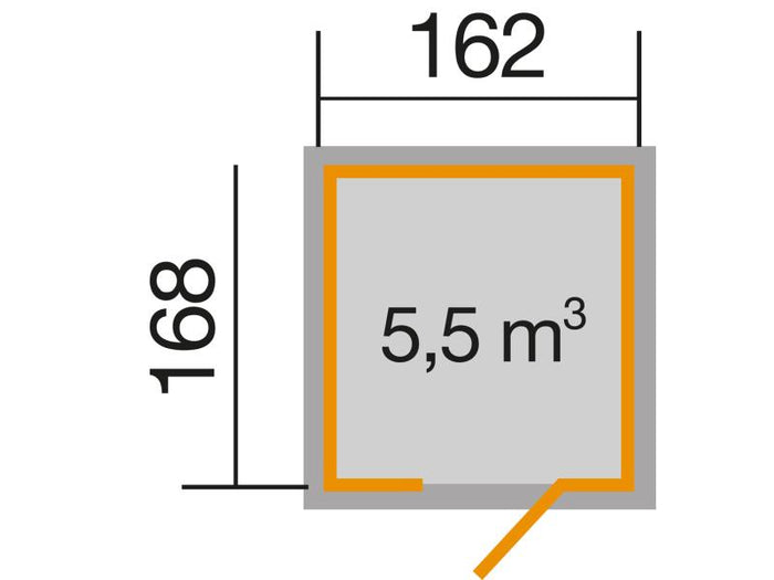 Weka Gartenhaus Schwedenhaus Größe 1 anthrazit