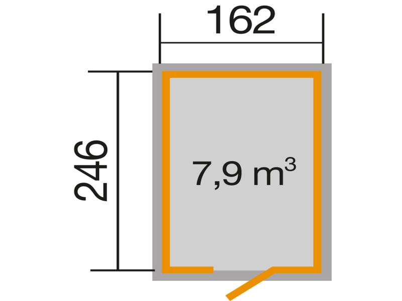 Weka Gartenhaus Schwedenhaus Größe 2 natur