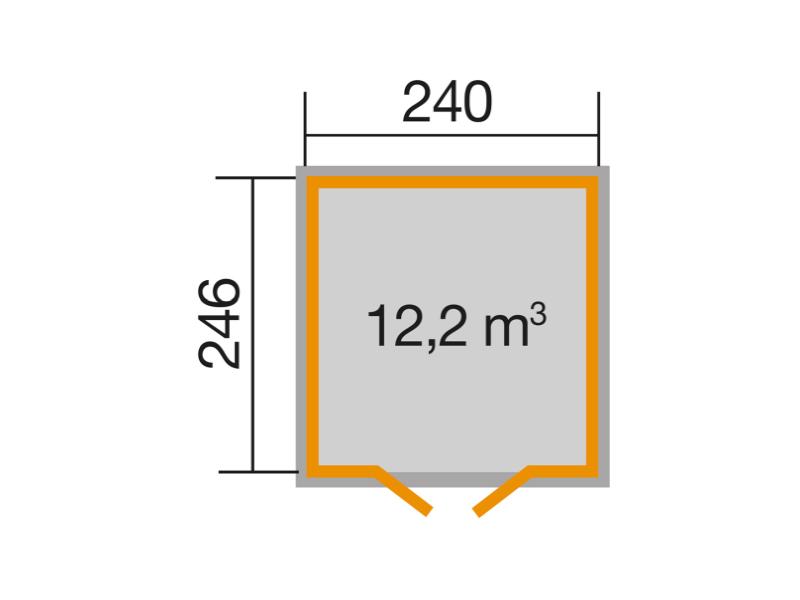 Weka Gartenhaus Schwedenhaus Größe 3 schwedenrot