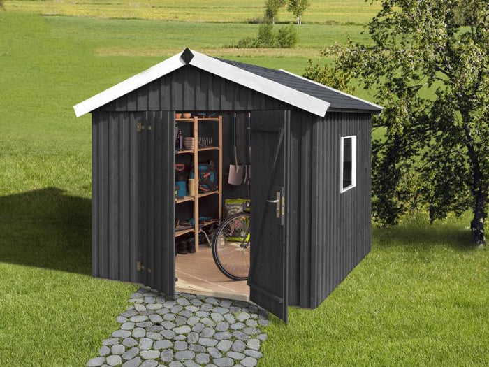 Weka Gartenhaus Schwedenhaus Größe 3 anthrazit