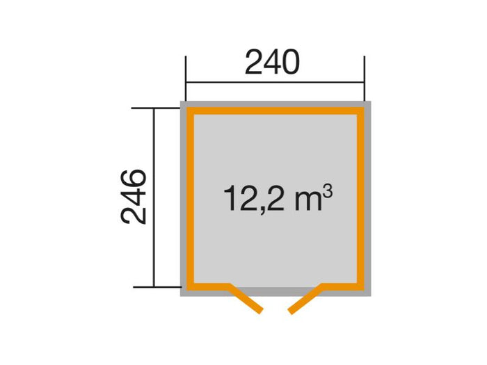 Weka Gartenhaus Schwedenhaus Größe 3 anthrazit