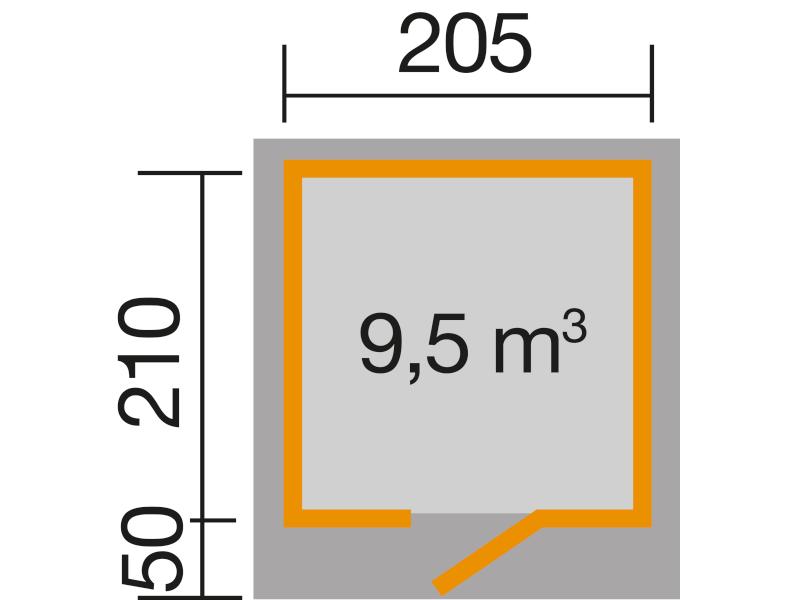 Weka Gartenhaus wekaLine 172 Größe 1 natur