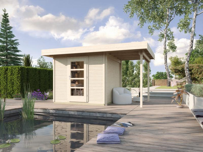 Weka Gartenhaus wekaLine 172 Größe 2 natur Anbau 150 cm