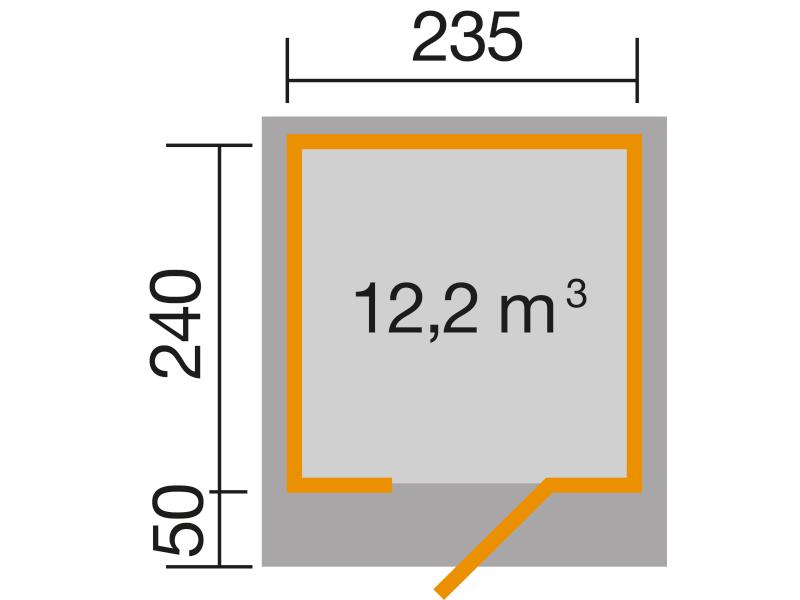 Weka Gartenhaus wekaLine 172 Größe 2 anthrazit