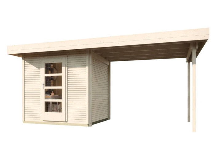 Weka Gartenhaus wekaLine 172 Größe 3 natur Anbau 300 cm