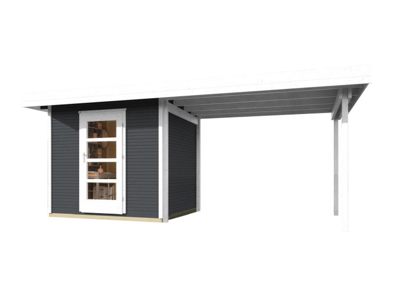Weka Gartenhaus wekaLine 172 Größe 3 anthrazit Anbau 300 cm