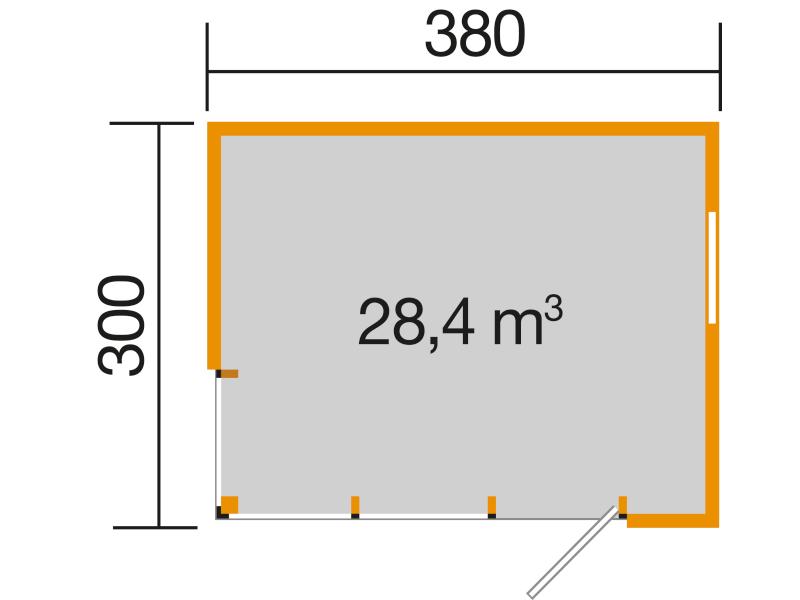 Weka Gartenhaus wekaLine 412 Größe 1 45 mm Premium