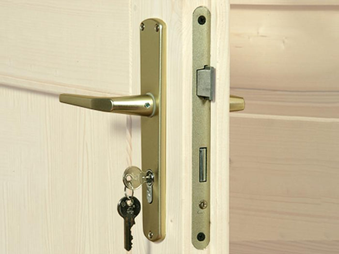 Weka Gartenhaus wekaLine 413 A Gr 1 natur mit Anbau 150 cm