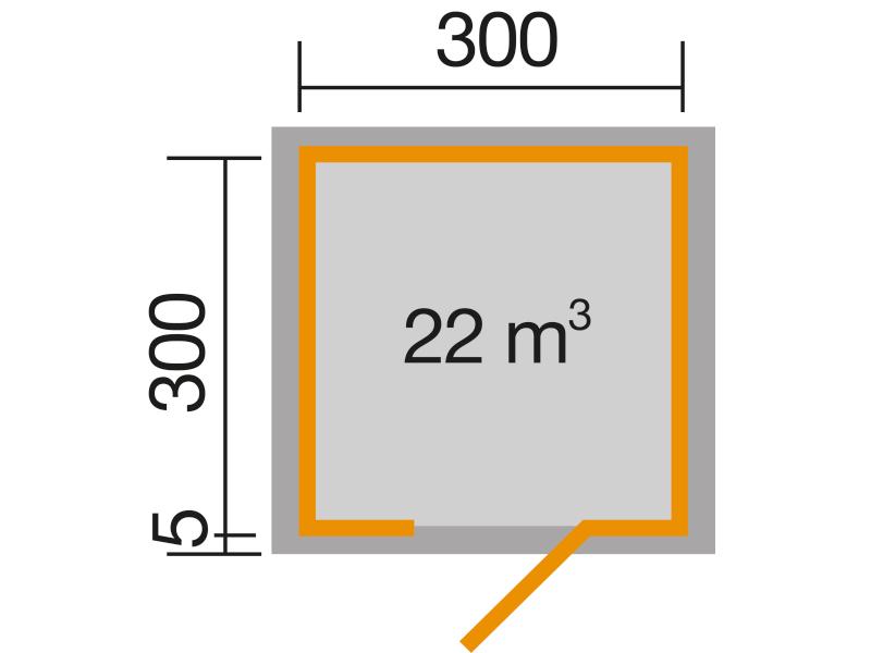 Weka Gartenhaus wekaLine 413 Gr 2 anthrazit