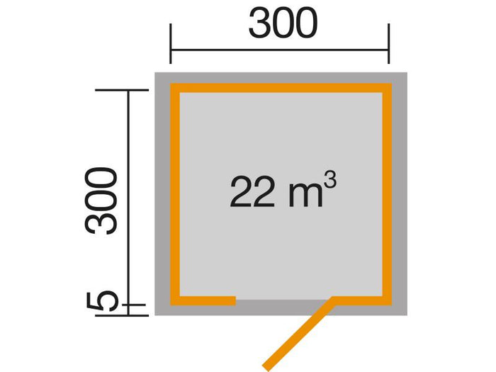 Weka Gartenhaus wekaLine 413 Gr 2 anthrazit