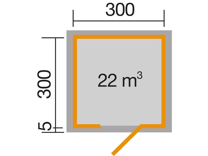Weka Gartenhaus wekaLine 413 Gr 2 natur