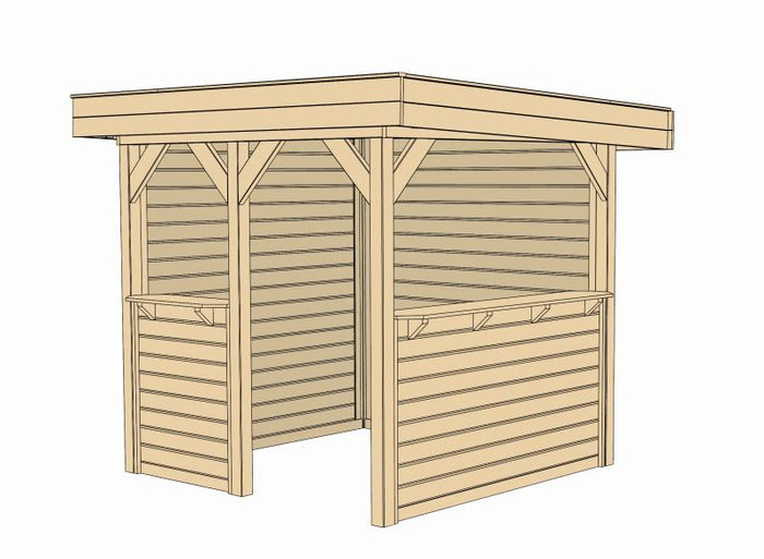 Weka Gartenlaube 657 Gr. 1 inkl. Rück- und Seitenwände