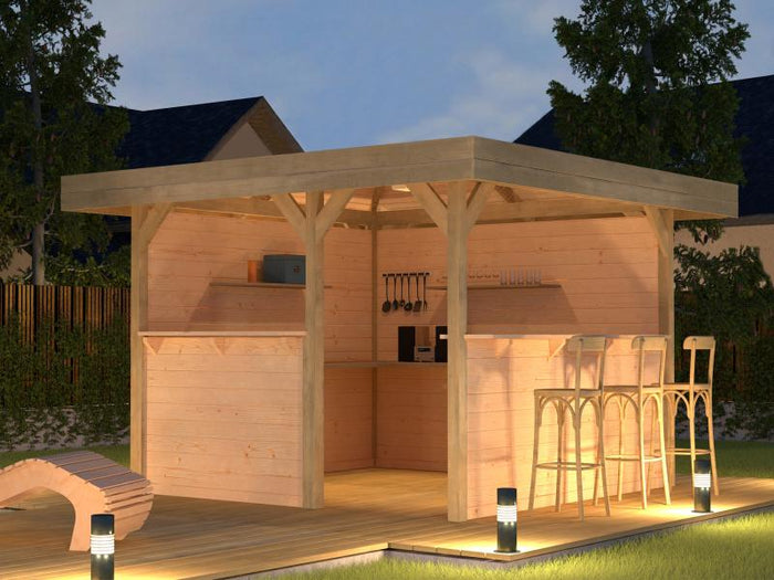 Weka Gartenlaube 657 Gr. 2 inkl. Rück- und Seitenwände