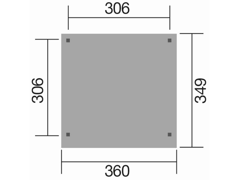 Weka Gartenlaube 657 Gr. 2 inkl. Rück- und Seitenwände