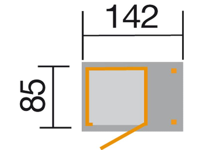 Weka Geräteschrank mit Schleppdach und Einzeltür