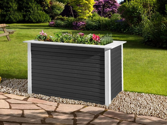 Weka Hochbeet 669  120 x 80 cm in anthrazit / weiss
