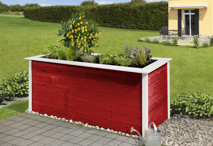 Weka Hochbeet 669 C 205 x 80 cm schwedenrot
