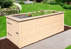 Weka Hochbeet 669 mit Ablagefläche und Abstellraum 205 x 79 cm natur
