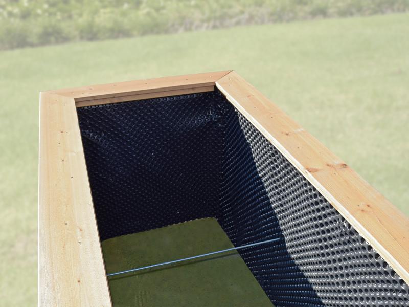 Weka Hochbeet 669 mit Ablagefläche und Abstellraum 205 x 79 cm natur