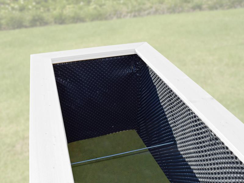 Weka Hochbeet 669 mit Ablagefläche und Abstellraum 205 x 79 cm schwedenrot