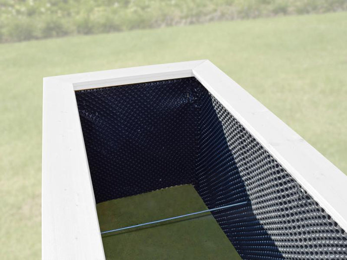 Weka Hochbeet 669 mit Ablagefläche und Abstellraum 205 x 79 cm schwedenrot